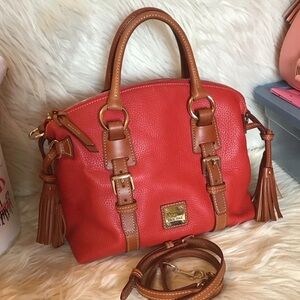 Dooney & Bourke Bristol satchel red pebble leather